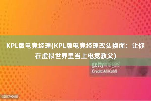 KPL版电竞经理(KPL版电竞经理改头换面：让你在虚拟世界里当上电竞教父)