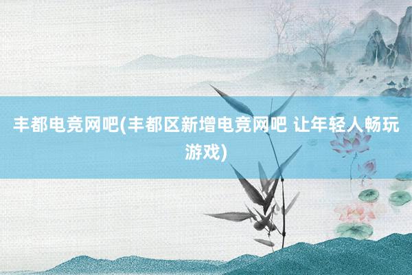 丰都电竞网吧(丰都区新增电竞网吧 让年轻人畅玩游戏)