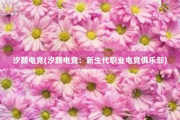 汐颜电竞(汐颜电竞：新生代职业电竞俱乐部)