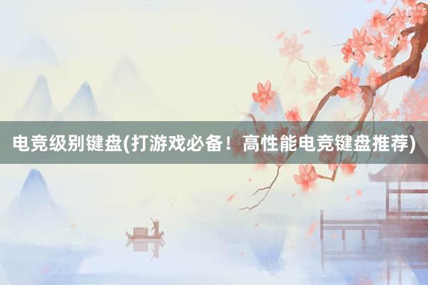 电竞级别键盘(打游戏必备！高性能电竞键盘推荐)