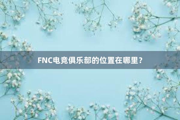 FNC电竞俱乐部的位置在哪里？