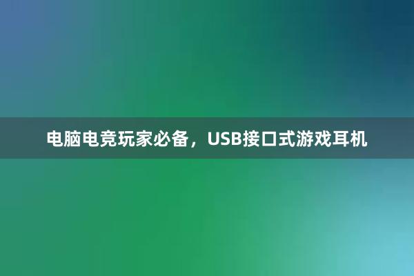 电脑电竞玩家必备，USB接口式游戏耳机