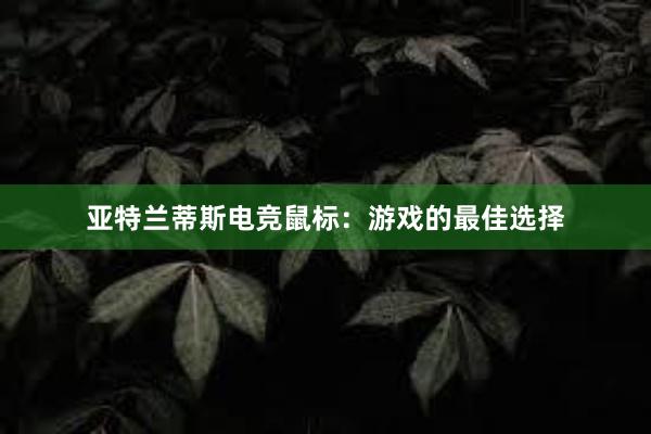 亚特兰蒂斯电竞鼠标：游戏的最佳选择