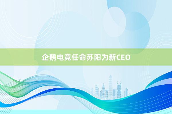 企鹅电竞任命苏阳为新CEO