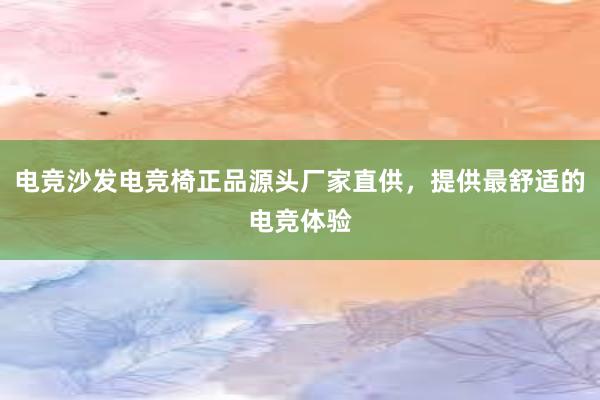 电竞沙发电竞椅正品源头厂家直供，提供最舒适的电竞体验