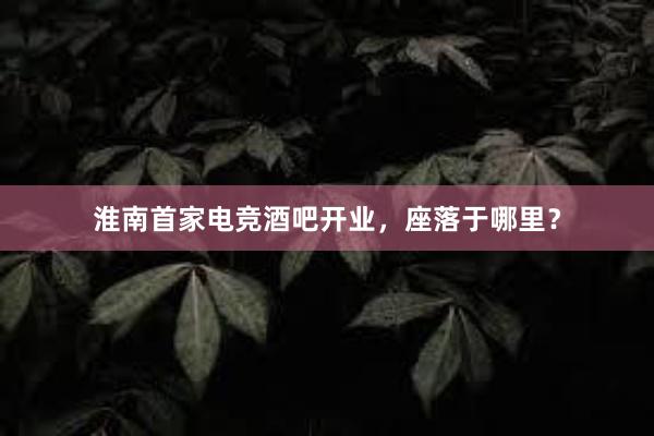 淮南首家电竞酒吧开业，座落于哪里？