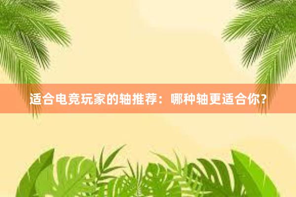 适合电竞玩家的轴推荐：哪种轴更适合你？